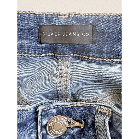 Silver Jeans Womens 29x33 Blue Suki Boot Stretch Western Denim - Picture 2 of 6